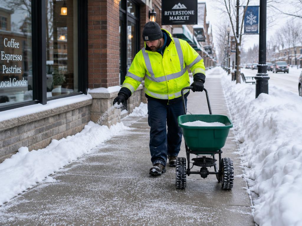 Walkways salted & de-iced